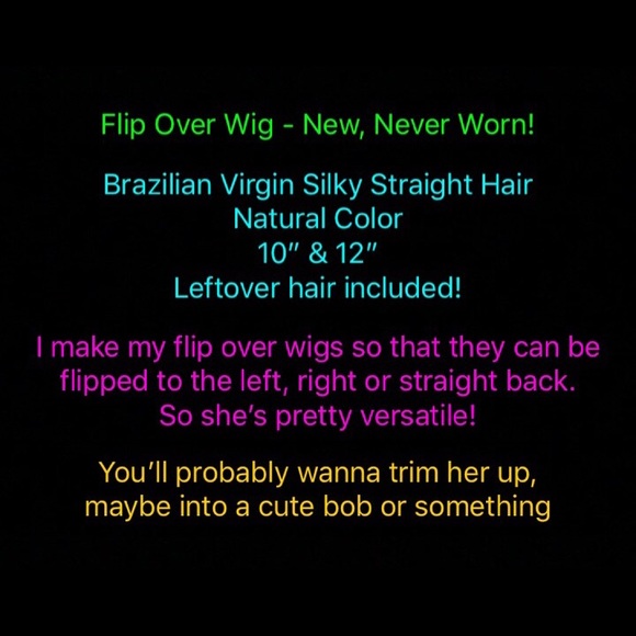 *SOLD!* New Brazilian Virgin Flip Over Wig - Picture 2 of 6
